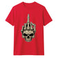 Edgy skeleton hand middle finger Halloween Unisex t-shirt