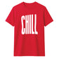 Minimalist Elongated Chill Typo Print Unisex T-Shirt