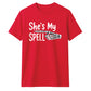 Skeleton hand spell quote graphic Halloween Unisex t-shirt