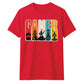 Vintage Retro Stripes Gamer Silhouette Graphic Unisex T-Shirt