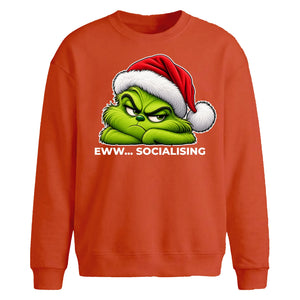 Relatable antisocial quote Christmas Oversized Sweatshirt