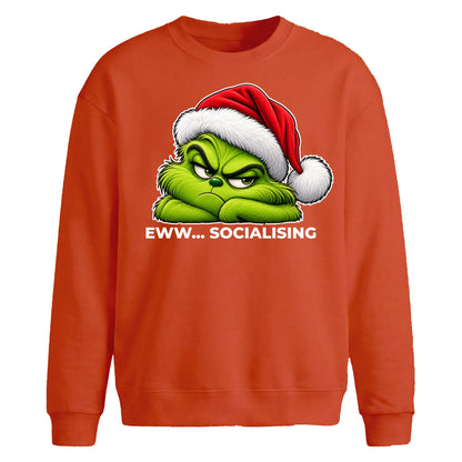 Relatable antisocial quote Christmas Oversized Sweatshirt