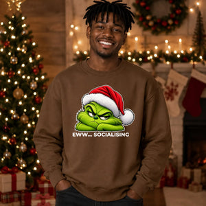 Relatable antisocial quote Christmas Oversized Sweatshirt