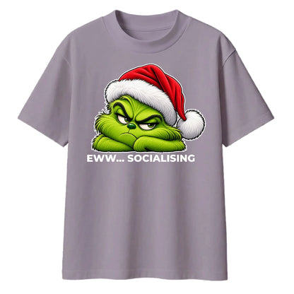Relatable funny antisocial quote Christmas Oversized T-Shirt