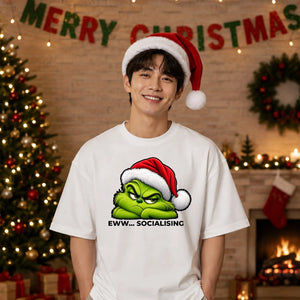 Relatable funny antisocial quote Christmas Oversized T-Shirt
