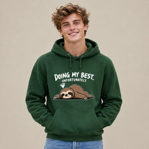 Relatable sleepy sloth slogan Funny Memes Unisex Hoodie