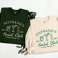 Luxury Bachelorette Crewneck Sweatshirt, Custom Embroidered Bridal Party Sweater, Personalised Social Club Jumper, Bachelorette Party Gifts