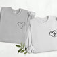 Embroidered Cross Heart Sweatshirt, Christian Religious Faith Crewneck Sweater, Love Heart Valentines Day Jumper, Valentines Gifts for Her