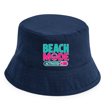 Retro Beach Mode Activated Slogan Bucket Summer Kids Hat