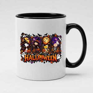 Retro cartoon panels spooky festive autumn Halloween Mug