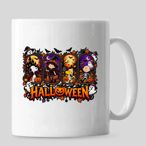 Retro cartoon panels spooky festive autumn Halloween Mug