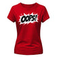 Retro Comic Explosion Oops Motif ladies fit T-Shirt