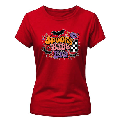 Retro groovy font Spooky Babe Era Halloween Ladies t-shirt
