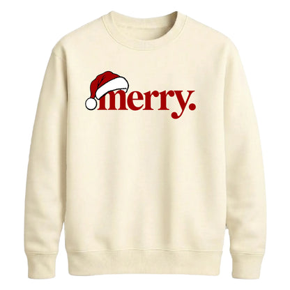 Retro groovy santa typography Christmas Unisex Sweatshirt