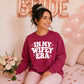 Retro Groovy Slogan Engagement Jumper Bride Unisex Sweatshirt