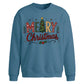 Retro Merry Christmas Tree Christmas Oversized Sweatshirt