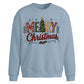 Retro Merry Christmas Tree Christmas Oversized Sweatshirt