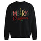 Retro Merry Christmas Tree Christmas Oversized Sweatshirt