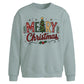 Retro Merry Christmas Tree Christmas Oversized Sweatshirt