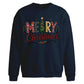 Retro Merry Christmas Tree Christmas Oversized Sweatshirt