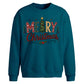 Retro Merry Christmas Tree Christmas Oversized Sweatshirt