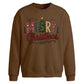 Retro Merry Christmas Tree Christmas Oversized Sweatshirt