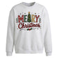 Retro Merry Christmas Tree Christmas Oversized Sweatshirt