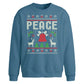 Retro Peace Knitted Print Christmas Oversized Sweatshirt