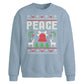 Retro Peace Knitted Print Christmas Oversized Sweatshirt