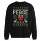 Retro Peace Knitted Print Christmas Oversized Sweatshirt