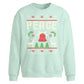 Retro Peace Knitted Print Christmas Oversized Sweatshirt