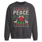 Retro Peace Knitted Print Christmas Oversized Sweatshirt