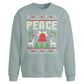 Retro Peace Knitted Print Christmas Oversized Sweatshirt