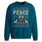 Retro Peace Knitted Print Christmas Oversized Sweatshirt