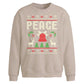 Retro Peace Knitted Print Christmas Oversized Sweatshirt