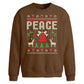 Retro Peace Knitted Print Christmas Oversized Sweatshirt