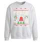 Retro Peace Knitted Print Christmas Oversized Sweatshirt