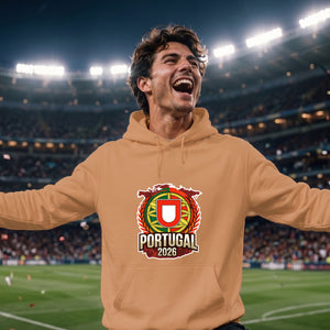 Retro Portugal football tournament unisex hoodies
