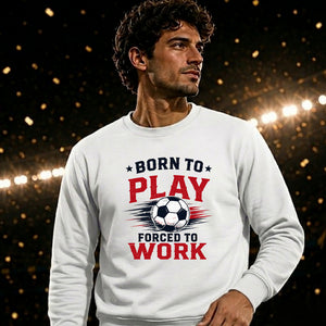 Retro Slogan Born Play football tournament sweatshirt New FiFa Mockup Dad
