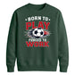 Retro Slogan Born Play football tournament sweatshirt New FiFa Mockup Dad