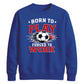 Retro Slogan Born Play football tournament sweatshirt New FiFa Mockup Dad
