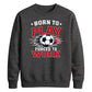 Retro Slogan Born Play football tournament sweatshirt New FiFa Mockup Dad