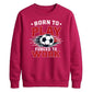 Retro Slogan Born Play football tournament sweatshirt New FiFa Mockup Dad