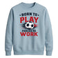 Retro Slogan Born Play football tournament sweatshirt New FiFa Mockup Dad