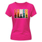 Retro Striped Video Game Concept Motif ladies fit T-Shirt