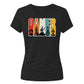 Retro Striped Video Game Concept Motif ladies fit T-Shirt