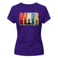 Retro Striped Video Game Concept Motif ladies fit T-Shirt