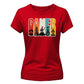 Retro Striped Video Game Concept Motif ladies fit T-Shirt