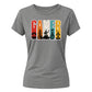 Retro Striped Video Game Concept Motif ladies fit T-Shirt