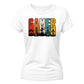 Retro Striped Video Game Concept Motif ladies fit T-Shirt
